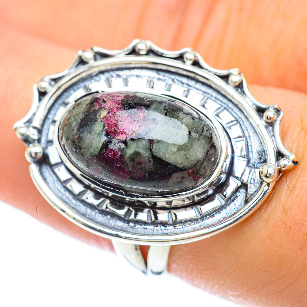 Russian Eudialyte Rings handcrafted by Ana Silver Co - RING56726
