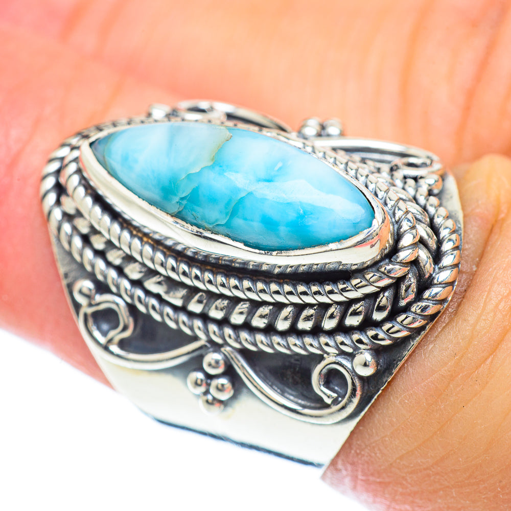 Larimar Rings handcrafted by Ana Silver Co - RING56739