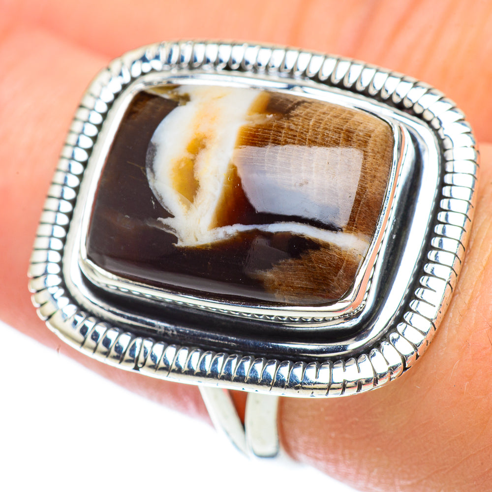 Peanut Wood Jasper Rings handcrafted by Ana Silver Co - RING56753