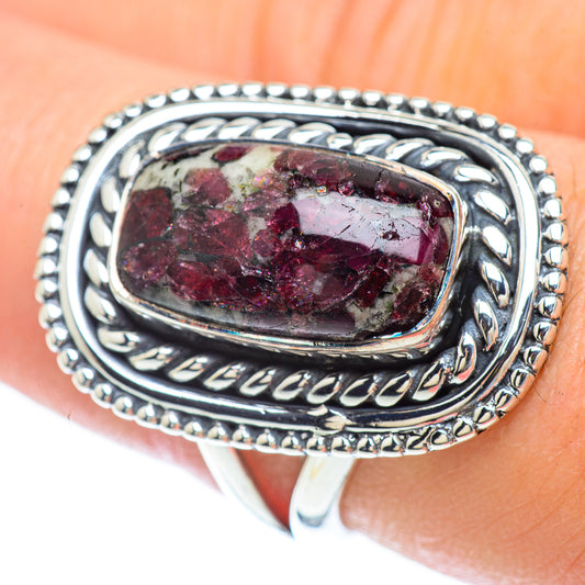 Russian Eudialyte Rings handcrafted by Ana Silver Co - RING56757