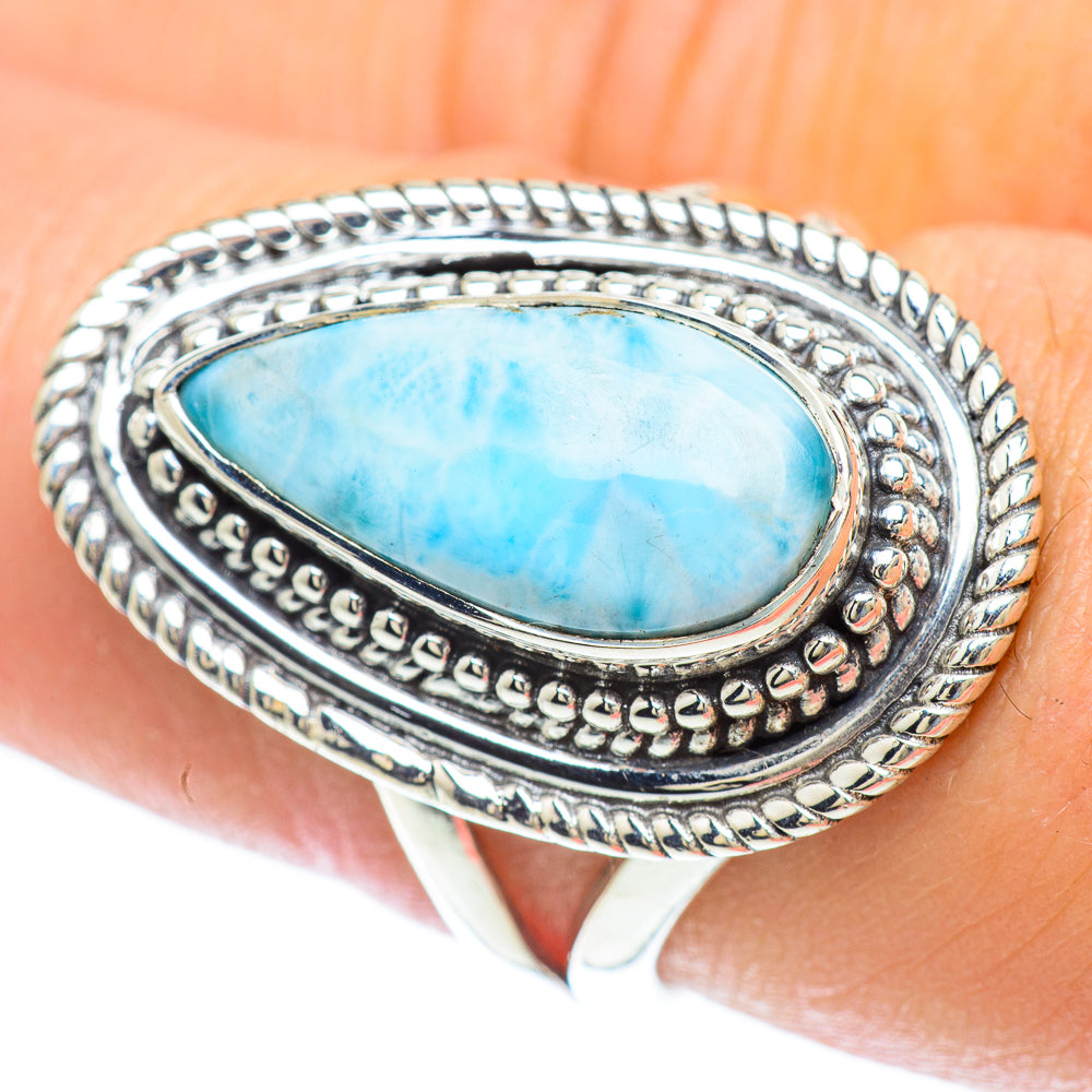 Larimar Rings handcrafted by Ana Silver Co - RING56768