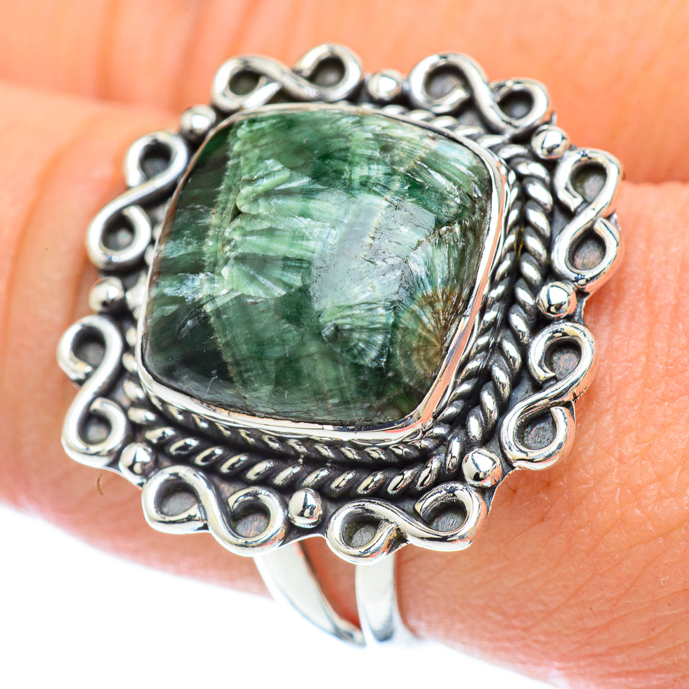 Seraphinite Rings handcrafted by Ana Silver Co - RING56771