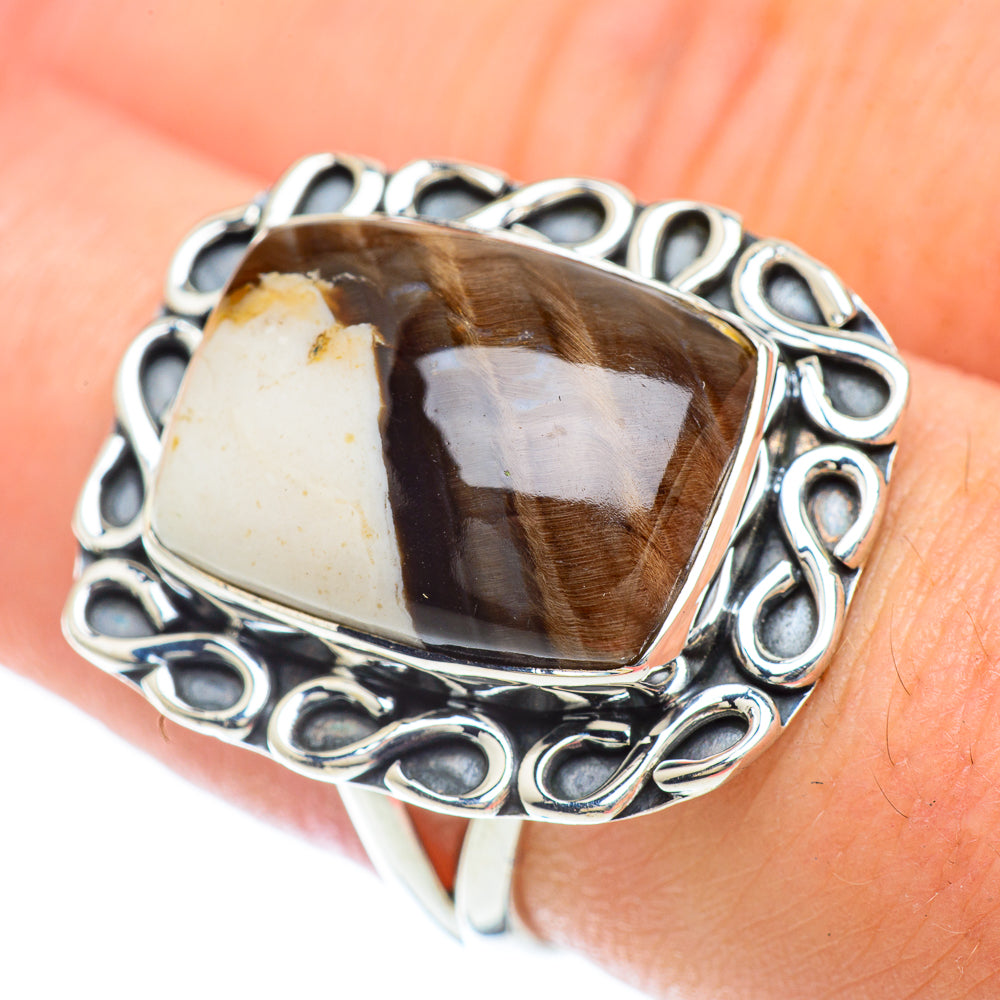 Peanut Wood Jasper Rings handcrafted by Ana Silver Co - RING56780