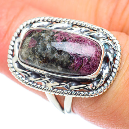 Russian Eudialyte Rings handcrafted by Ana Silver Co - RING56783