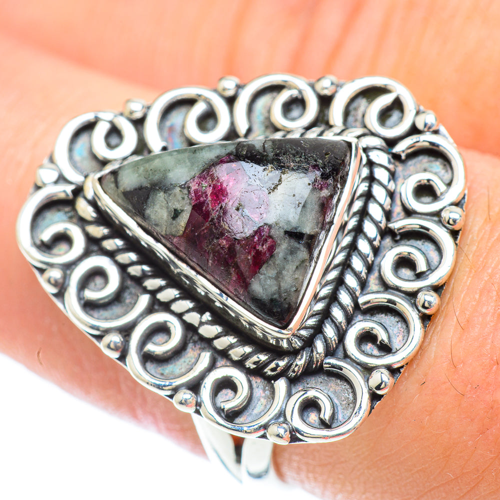 Russian Eudialyte Rings handcrafted by Ana Silver Co - RING56784