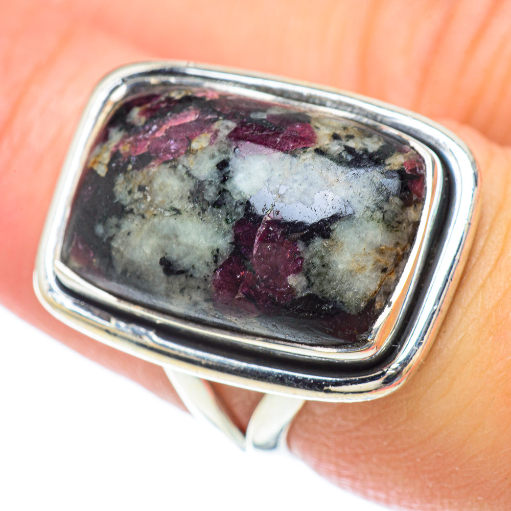 Russian Eudialyte Rings handcrafted by Ana Silver Co - RING56785