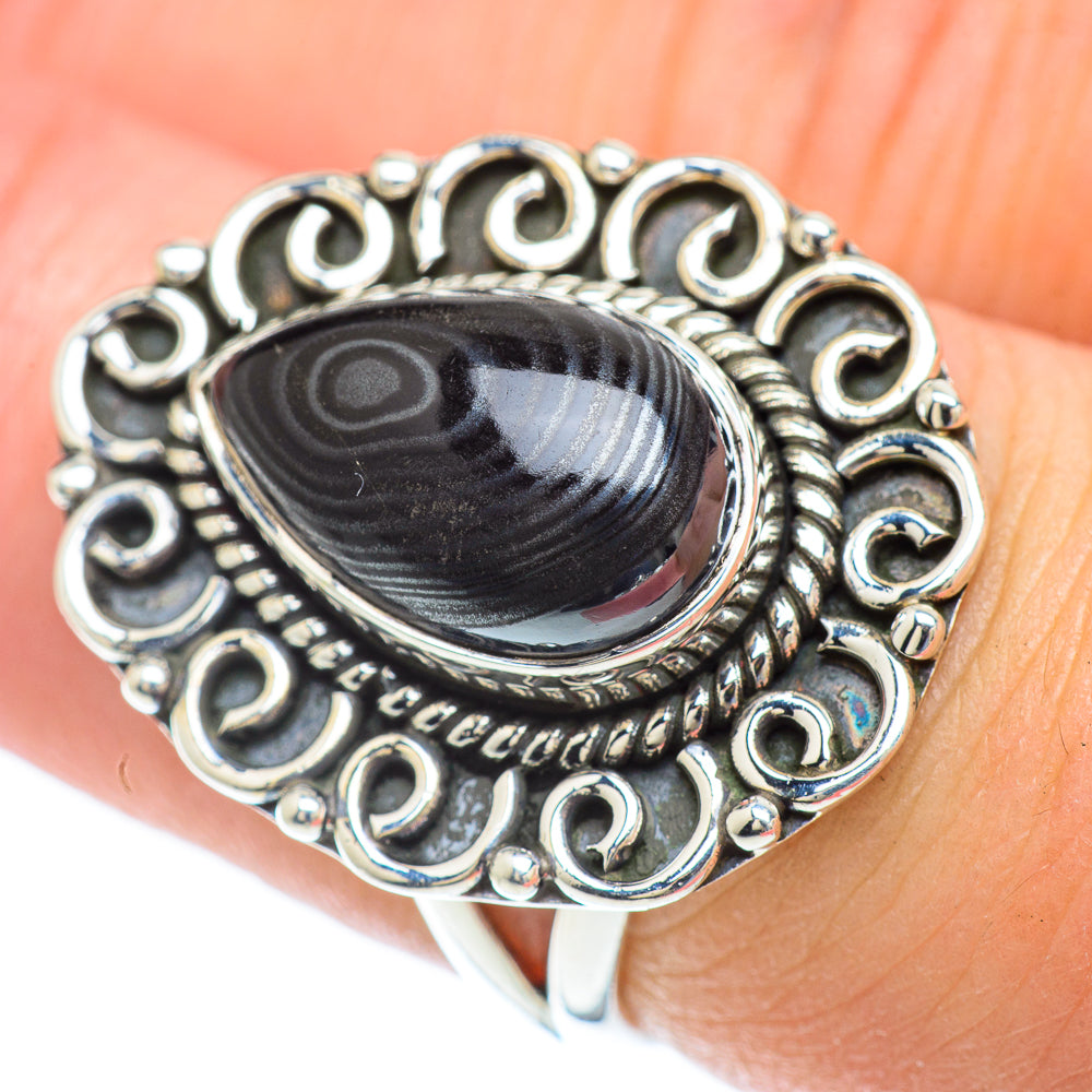 Psilomelane Rings handcrafted by Ana Silver Co - RING56788