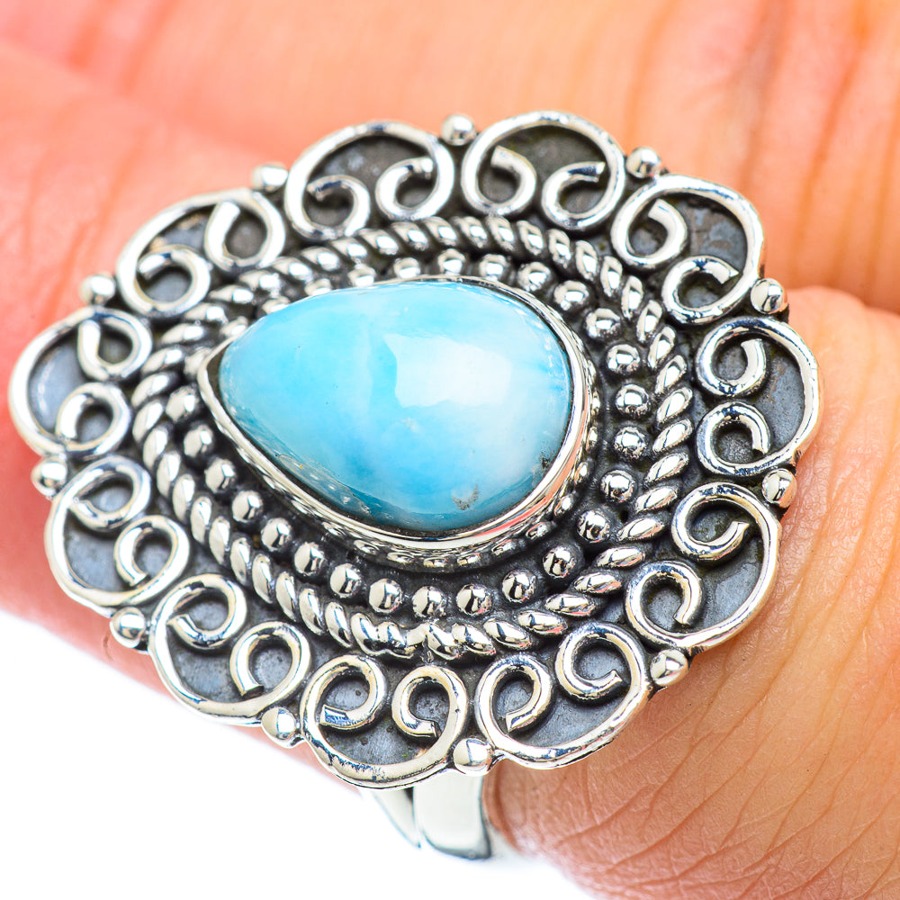 Larimar Rings handcrafted by Ana Silver Co - RING56794