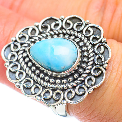 Larimar Rings handcrafted by Ana Silver Co - RING56794
