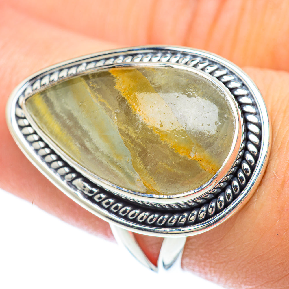 Green Fluorite Rings handcrafted by Ana Silver Co - RING56795