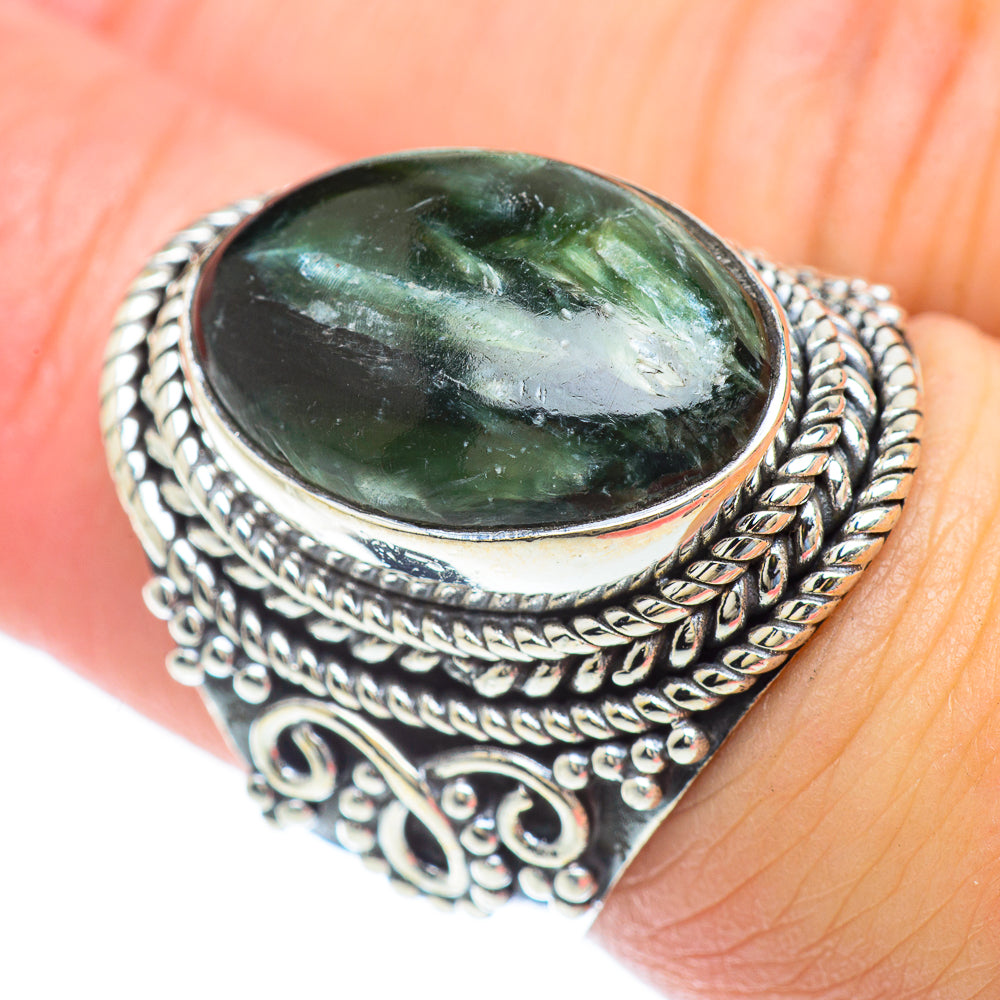 Seraphinite Rings handcrafted by Ana Silver Co - RING56801