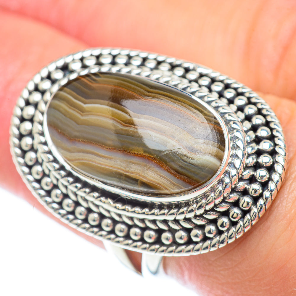 Botswana Agate Rings handcrafted by Ana Silver Co - RING56805