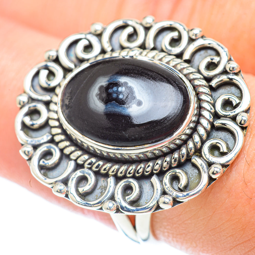 Psilomelane Rings handcrafted by Ana Silver Co - RING56814