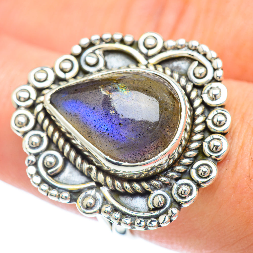 Labradorite Rings handcrafted by Ana Silver Co - RING56818