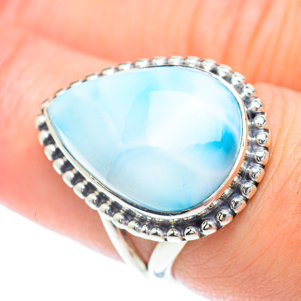 Larimar Rings handcrafted by Ana Silver Co - RING56820
