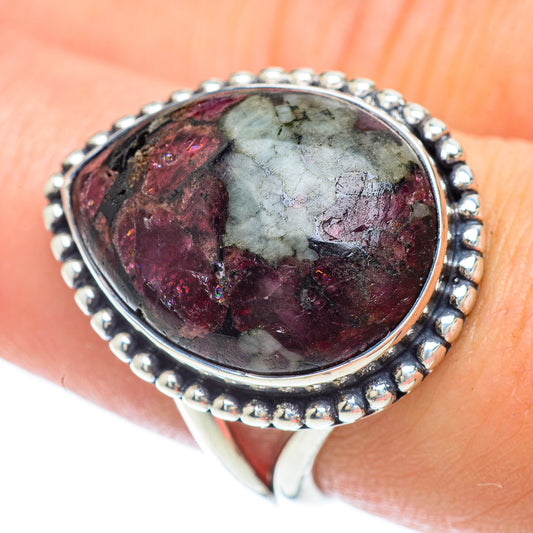 Russian Eudialyte Rings handcrafted by Ana Silver Co - RING56838