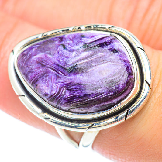 Charoite Rings handcrafted by Ana Silver Co - RING56841