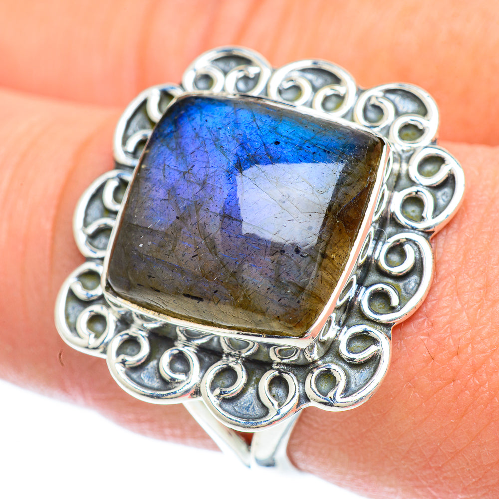 Labradorite Rings handcrafted by Ana Silver Co - RING56852
