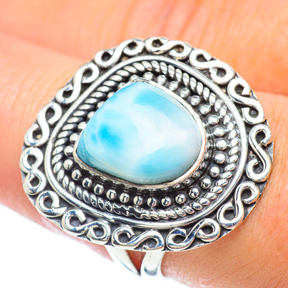 Larimar Rings handcrafted by Ana Silver Co - RING56854