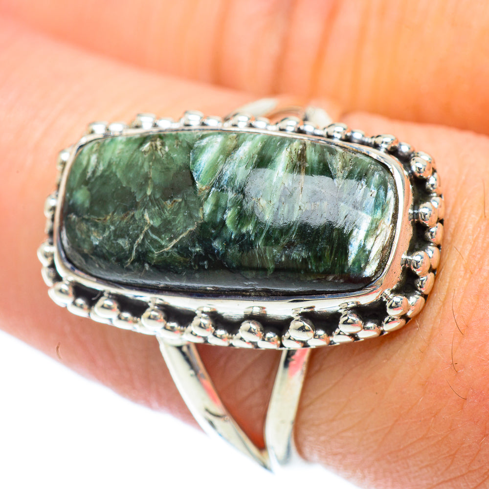 Seraphinite Rings handcrafted by Ana Silver Co - RING56859