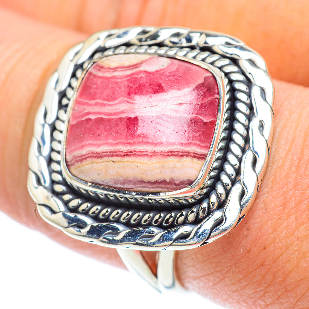 Rhodochrosite Rings handcrafted by Ana Silver Co - RING56867