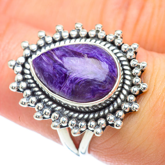 Charoite Rings handcrafted by Ana Silver Co - RING56868