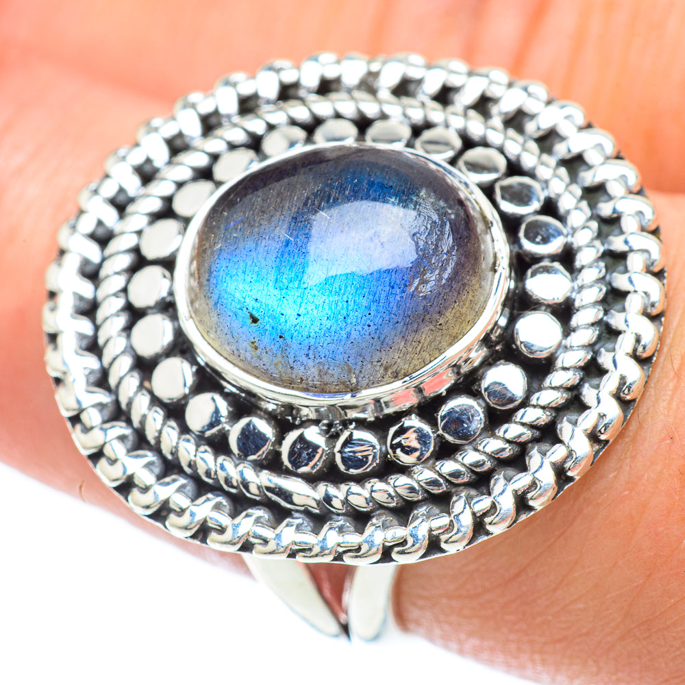 Labradorite Rings handcrafted by Ana Silver Co - RING56878