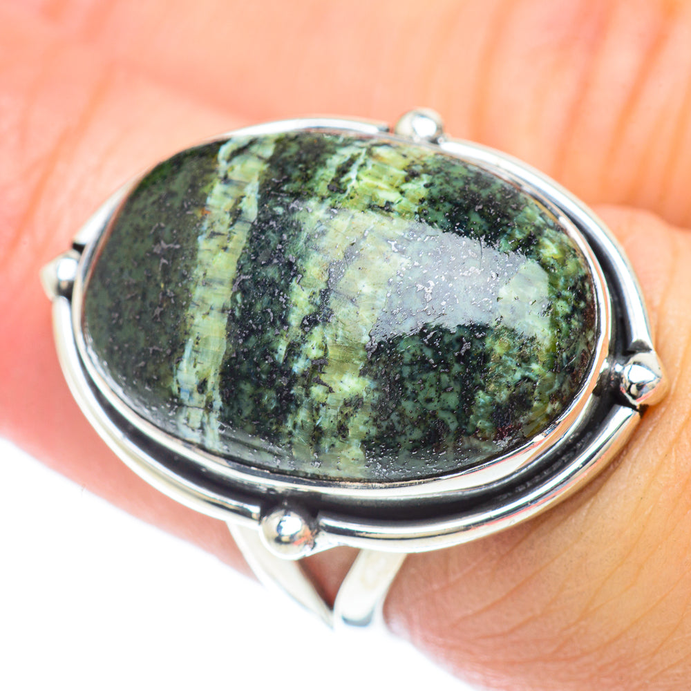 Lizard Jasper Rings handcrafted by Ana Silver Co - RING56882