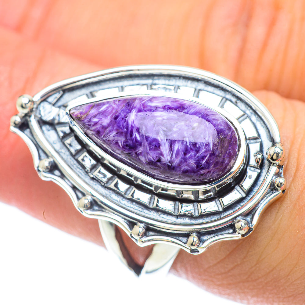 Charoite Rings handcrafted by Ana Silver Co - RING56887