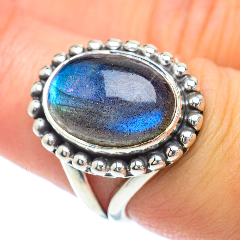 Labradorite Rings handcrafted by Ana Silver Co - RING56893