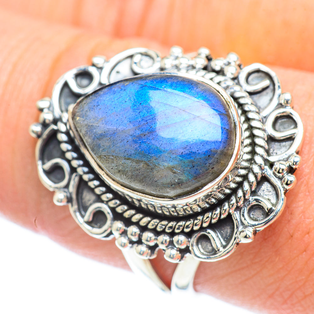 Labradorite Rings handcrafted by Ana Silver Co - RING56898