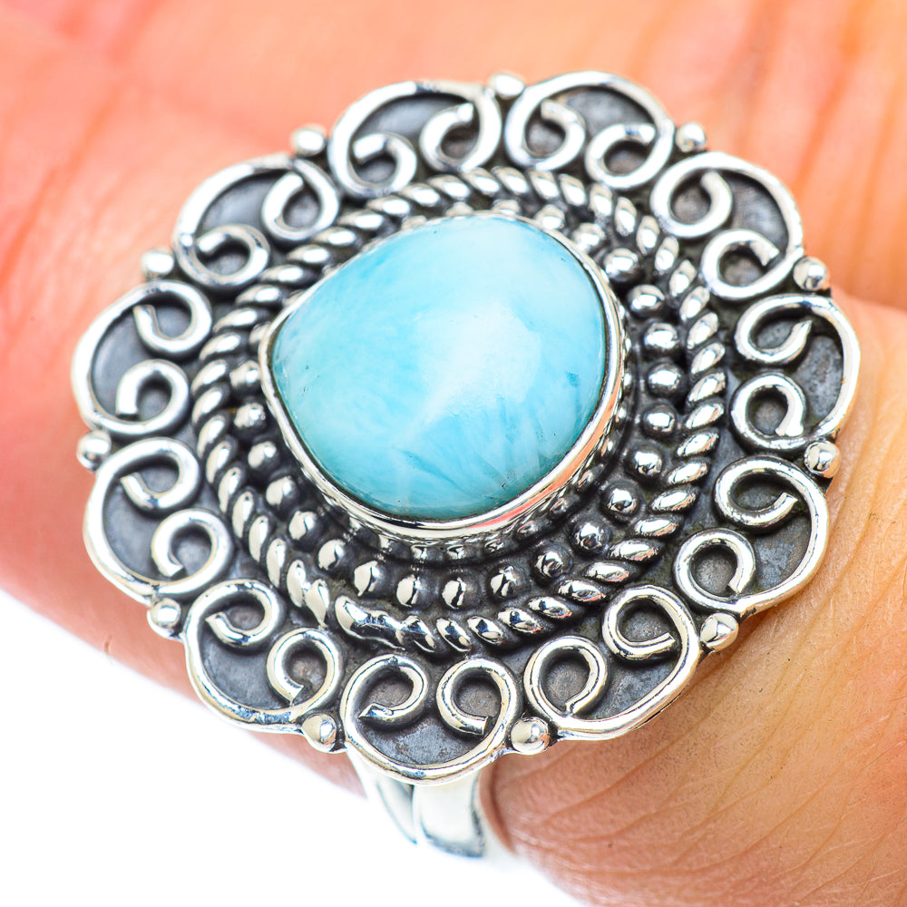 Larimar Rings handcrafted by Ana Silver Co - RING56909