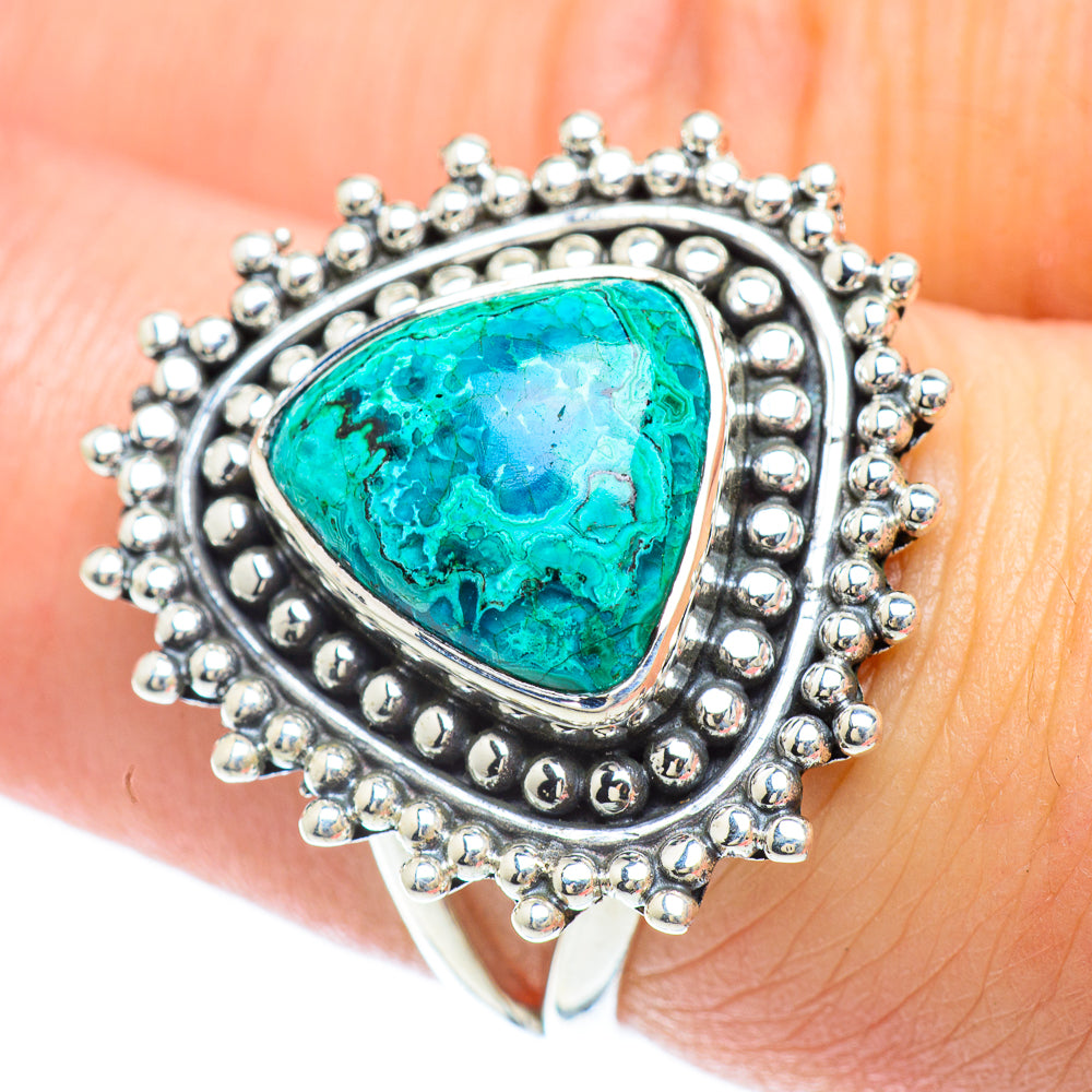 Chrysocolla Rings handcrafted by Ana Silver Co - RING56936