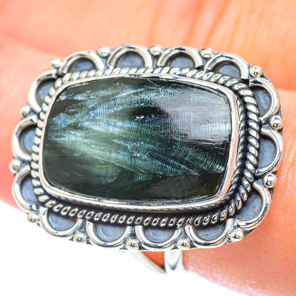 Seraphinite Rings handcrafted by Ana Silver Co - RING56950