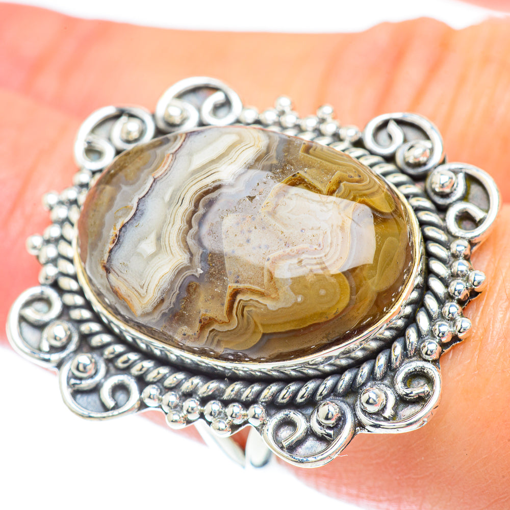 Laguna Lace Agate Rings handcrafted by Ana Silver Co - RING56953