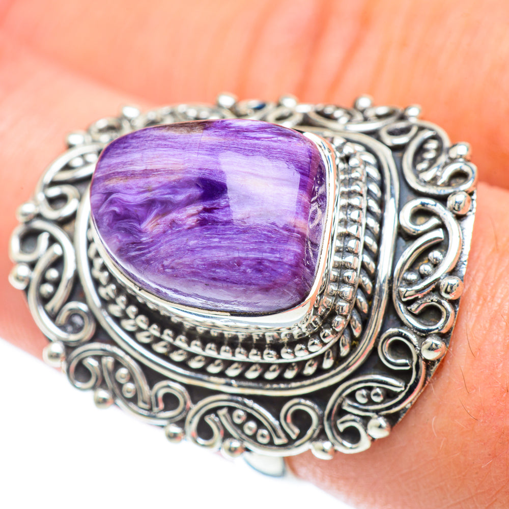 Charoite Rings handcrafted by Ana Silver Co - RING56960