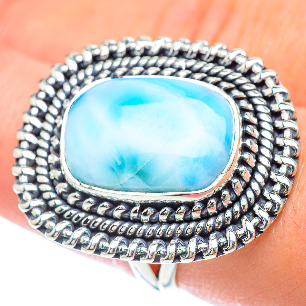 Larimar Rings handcrafted by Ana Silver Co - RING56973