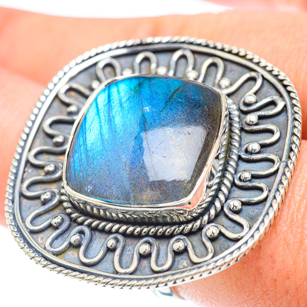 Labradorite Rings handcrafted by Ana Silver Co - RING56977
