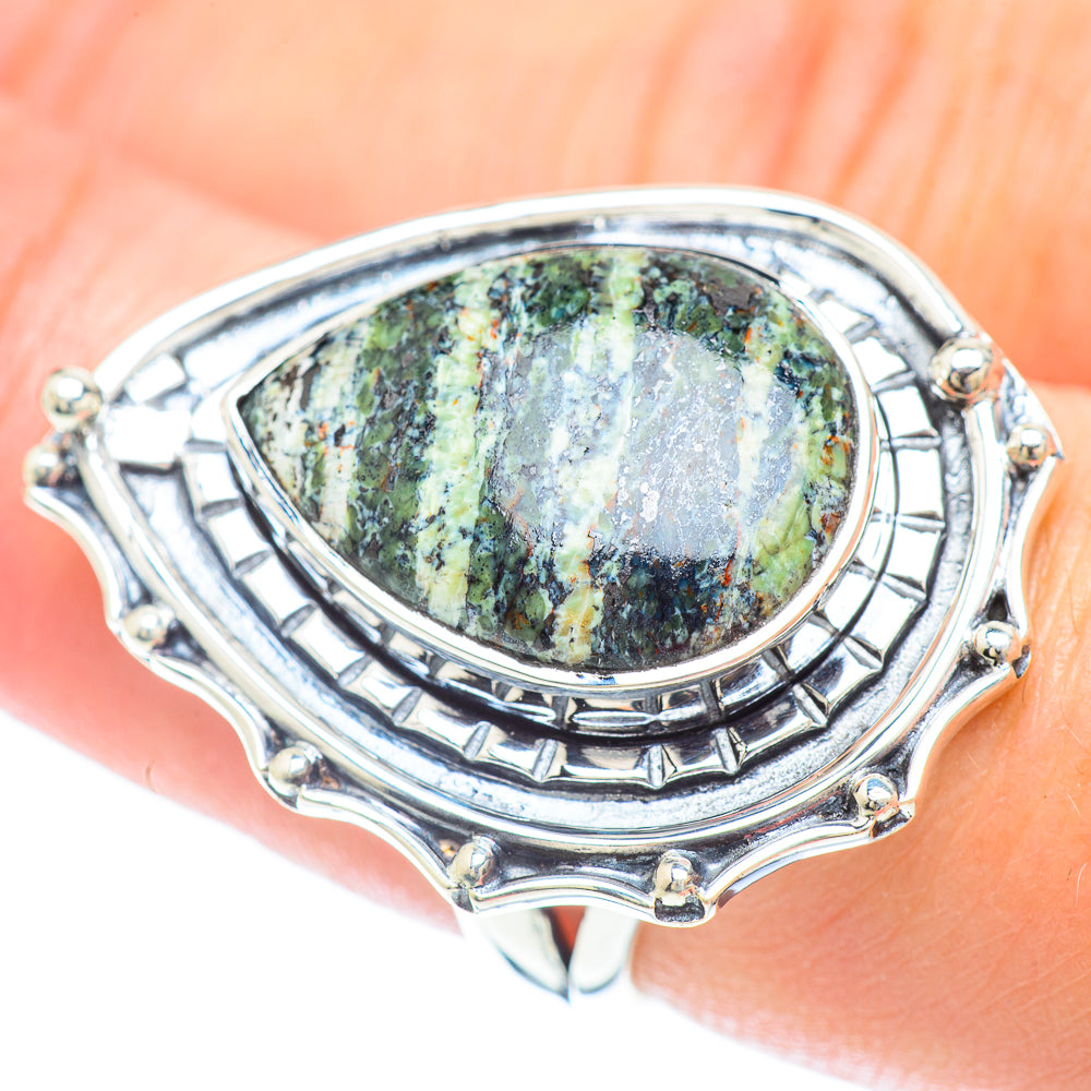 Lizard Jasper Rings handcrafted by Ana Silver Co - RING56979