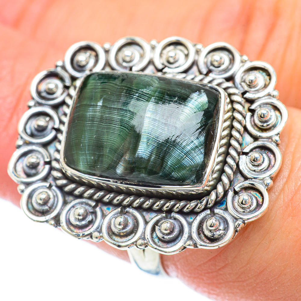 Seraphinite Rings handcrafted by Ana Silver Co - RING56980