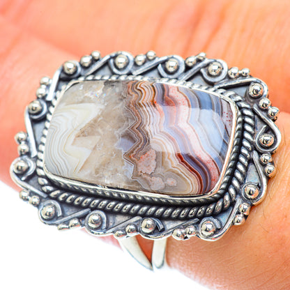 Laguna Lace Agate Rings handcrafted by Ana Silver Co - RING56986