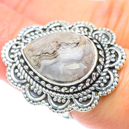 Laguna Lace Agate Rings handcrafted by Ana Silver Co - RING56999