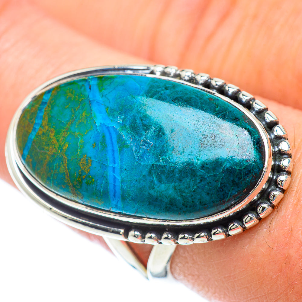 Chrysocolla Rings handcrafted by Ana Silver Co - RING57001