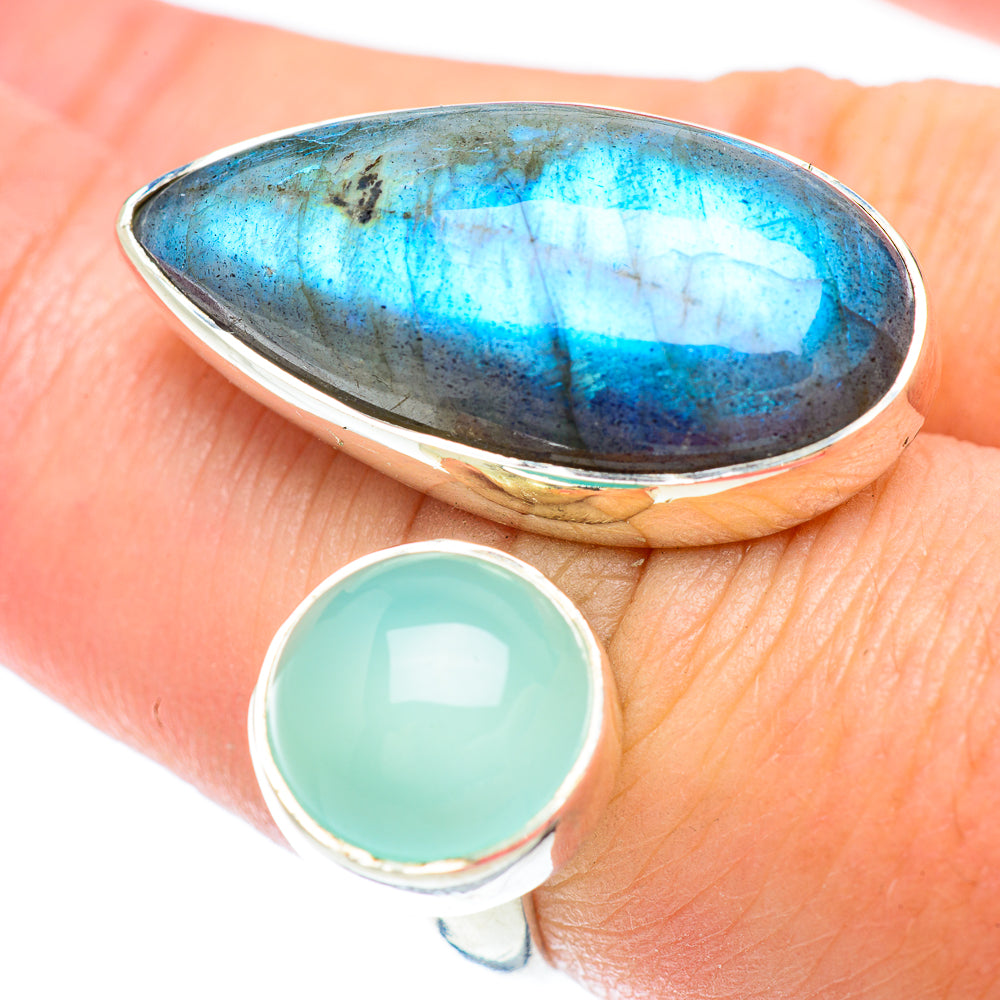 Labradorite Rings handcrafted by Ana Silver Co - RING57007