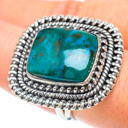 Chrysocolla Rings handcrafted by Ana Silver Co - RING57008