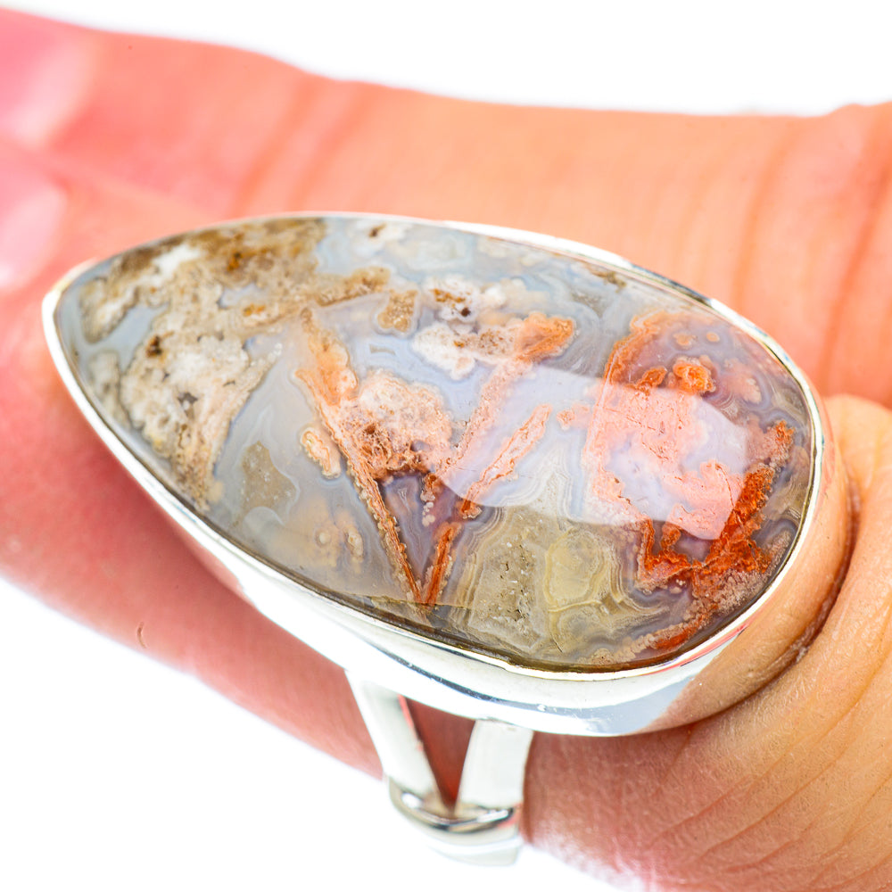 Laguna Lace Agate Rings handcrafted by Ana Silver Co - RING57012