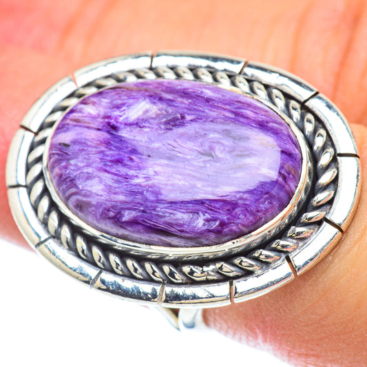 Charoite Rings handcrafted by Ana Silver Co - RING57022