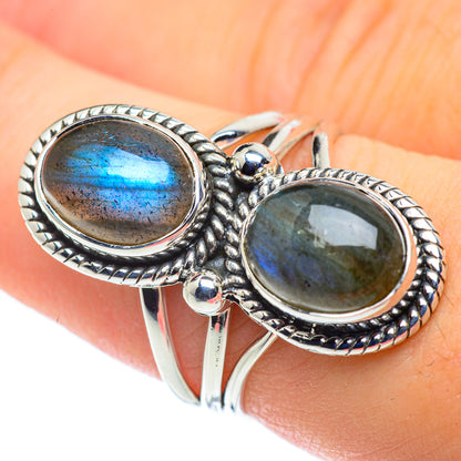 Labradorite Rings handcrafted by Ana Silver Co - RING57031