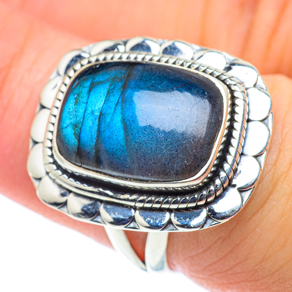 Labradorite Rings handcrafted by Ana Silver Co - RING57033