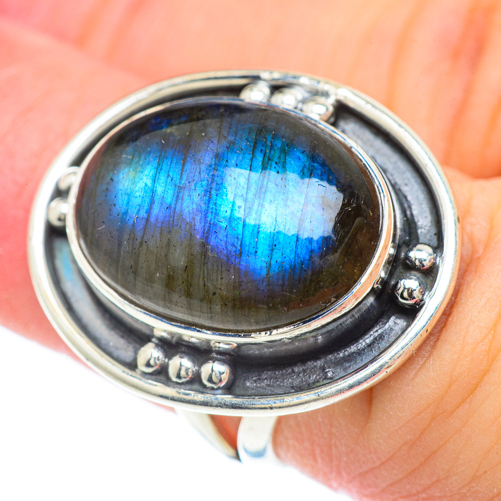 Labradorite Rings handcrafted by Ana Silver Co - RING57035